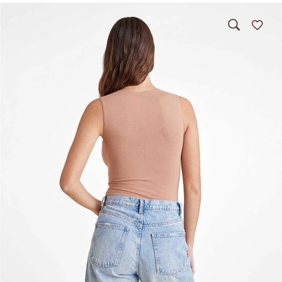 Nuuds classic crewneck tank bodysuit size M- clay- VGUC - Picture 2 of 9